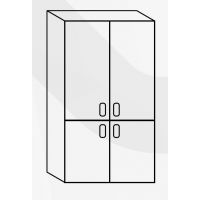 GO!PACK - NEVADA Regał Szeroki 0032 | 4-drzwiowa