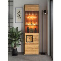 G+K MEBLE - WZ-0625 Witryna I P | Dąb