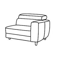 Bydgoskie Meble - BOSTON Segm.1,5RF ele P + aku | Prawy z elektryczną funkcją relax + akumulator