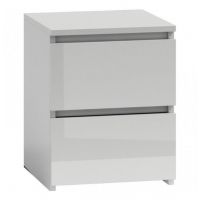 FURNITEX - 1 Szafka nocna | Fronty biały połysk | DOSTĘPNA OD RĘKI