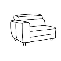 Bydgoskie Meble - BOSTON Segm.1RF ele L | Lewy z elektryczną funkcją relax