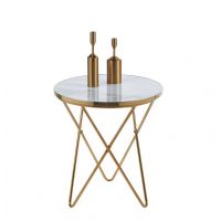 FURNITEX - L11-FX (G) Ława 50 | biały marmur