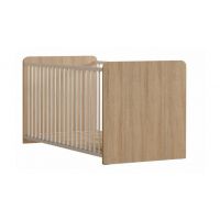 Forte - WINNIE Łóżeczko z wkładem pod materac EMLL071-Q36 | dąb sonoma