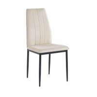 FURNITEX - K12-FX Krzesło | Velvet | Beżowe | Nogi czarne