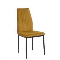 FURNITEX - K12-FX Krzesło | Velvet | Curry | Nogi czarne