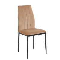 FURNITEX - K12-FX Krzesło | Velvet | Cappuccino | Nogi czarne