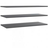 Forte - TULUZA BLACK Komplet 3 półek WNND92-A06