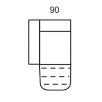 Bydgoskie Meble - ALEXANDRIA Segm.1,5 RF L (ele) + AKU z funkcją relax elektryczną i akumulatorem lewy