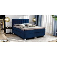 PMW - DINA Łóżko kontynentalne z pojemnikiem | 140x200 | Wysokość zagłówka 140 cm | Materac Komfort | Topper HR