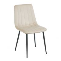 FURNITEX - K17-FX Krzesło | Velvet | Beżowe | Nogi czarne