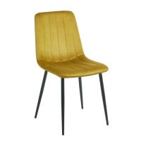 FURNITEX - K17-FX Krzesło | Velvet | Curry | Nogi czarne