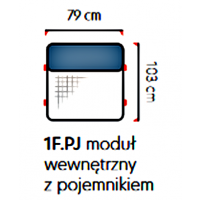 UNIMEBEL - DIVERSO II Moduł 1F.PJ z pojemnikiem