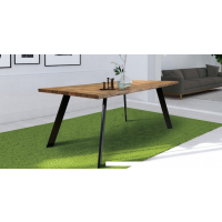 ORTUS - ROMANO Dąb Stół rozkładany | Krawędź naturalna | Grubość blatu 3 cm | Lakier