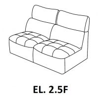 Bydgoskie Meble - DAVOS El.2,5 F (PUMA) | element wewnętrzny z funkcją spania typu Puma