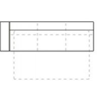 Bydgoskie Meble - SALMO Segm. 3F lewy Segment lewy z funkcją spania z bokiem