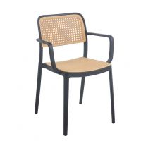 FURNITEX - K31-FX (B) Krzesło | natural/czarne | 