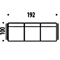 Sofalive - BRUNO 3M (82) MODUŁOWA SOFA BEZ BOKÓW