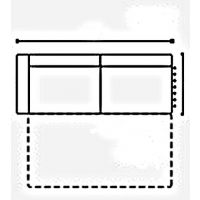 Sofalive - EBRO 3MF BL MODUŁOWA SOFA 3 Z BOKIEM I FUNKCJĄ SPANIA