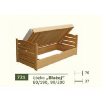 PANKAU - Łóżko parterowe Błażej bez materaca piankowego (spanie 80/190)