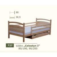 PANKAU - Łóżko parterowe Celestyn I bez materaca piankowego (spanie 80/190)