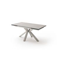 MC AKCENT - NAGANO Stół 160-240x90 | Blat Jasnoszary | Noga Stal szlachetna szczotkowana | NG16EGHG | DOSTĘPNE OD RĘKI