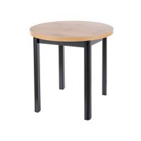 SIGNAL - ADAM Stoł fi 80cm | Dąb Artisan | Czarny | z PL