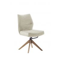 MC AKCENT - ASSENTO A Krzesło | Tkanina krem | Stelaż dąb lity lakier | Obrót siedziska | ASAS62CR | ASGE24HL