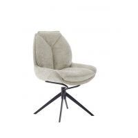 MC AKCENT - ASSENTO B Krzesło | Tkanina krem | Stelaż lakier czarny mat | Obrót siedziska | ASBS62CR | ASGE14SM