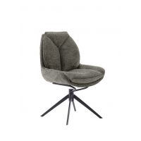 MC AKCENT - ASSENTO B Krzesło | Tkanina cappuccino | Stelaż lakier czarny mat | Obrót siedziska | ASBS62CX | ASGE14SM