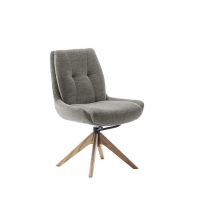MC AKCENT - ASSENTO C Krzesło | Tkanian cappuccino | Stelaż dąb lity lakier | Obrót siedziska | ASCS62CX | ASGE24HL