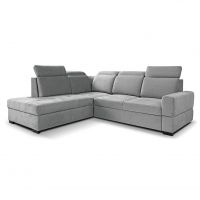 Mars Meble - AXEL L Narożnik z funkcją spania i pojemnikiem | SILVER – Voss 07 | PROMOCJA