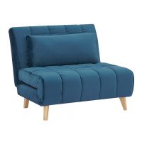 SIGNAL - BILLY Velvet Fotel rozkładany | Tkanina | Granatowy 188 | z MR | DOSTĘPNY OD REKI