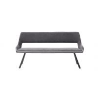 MC AKCENT - BAYONNE Ławka | Nogi graniaste metal lakier antracyt mat | Tkanina ciemnoszara / szara | 175x63x90 | BB1742DG