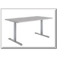 AMS Meble Biurowe - AGAT B Biurko BA4B | Na Stelażu Metalowym | 120x80 cm | 1-osobowe | Wolnostojące | Prowadzenie kabli pionowe