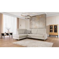 UNIMEBEL - BORETTO XL Narożnik 1FP.PJ/L+E/L+2,5F+B/P z funkcją spania oraz pojemnikiem