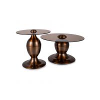 SIGNAL - CASSIE Ława Zestaw | Brąz transparentny | Miedziany