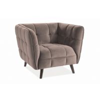 SIGNAL - CASTELLO 1 Velvet Fotel | Tkanina | Beżowy Bluvel 28 | Nogi wenge | z PL