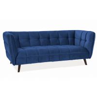 SIGNAL - CASTELLO 3 Velvet Sofa | Tkanina | Granatowy Bluvel 86 | Nogi wenge | z PL