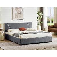 SIGNAL - COLUMBIA Velvet Łóżko 140x200 | Szary Tapicerka 192