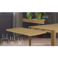 ORTUS - PAOLO Dostawka Orzech | do stołu nierozkałanego | Blat obłogowany