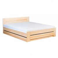 Drewmax - ŁÓŻKO DREWNIANE Bukowe | z pojemnikiem F | LK198 BOX | 180x200