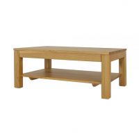 Drewmax - STOLIK DREWNIANY | Dębowy | ST310 | Grubość blatu 2,5 cm | 120x50x80