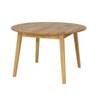 Drewmax - STÓŁ DREWNIANY Okrągły rozkładany 118-158 | ST392 | Grubość blatu 2 cm | Drewno dębowe