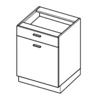 LAYMAN - BLANKA Szafka DS 6/1 kuchenna 60 cm dolna z jedną szufladą (starmotion)