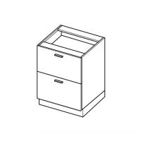 LAYMAN - ITALIA Szafka DS8/2 | Akryl | Szafka dolna 80 | 2 szuflady