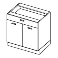 LAYMAN - BLANKA Szafka DS 8/1 kuchenna 80 cm dolna z jedną szufladą (starmotion)