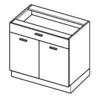 LAYMAN - ELIN Szafka DS8/1 | Dolna 80 | 1 szuflada 2 drzwi (starmotion)