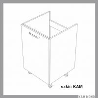 KAM - KAMMONO Szafka DZ... .1 | MN 45-60 | Dolna zlewozmywakowa | 1 drzwi | Front nowoczesny P2