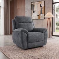 Mars Meble - DONNA Fotel z manualną funkcją relax | Tkanina Anthracite – Bangkok | PROMOCJA