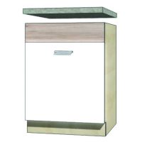 FADOME - ECONO Szafka ECO-11D Kuchenna | 60 cm | Dolna | Zlewozmywakowa | Korpus sonoma | Okucia Basic